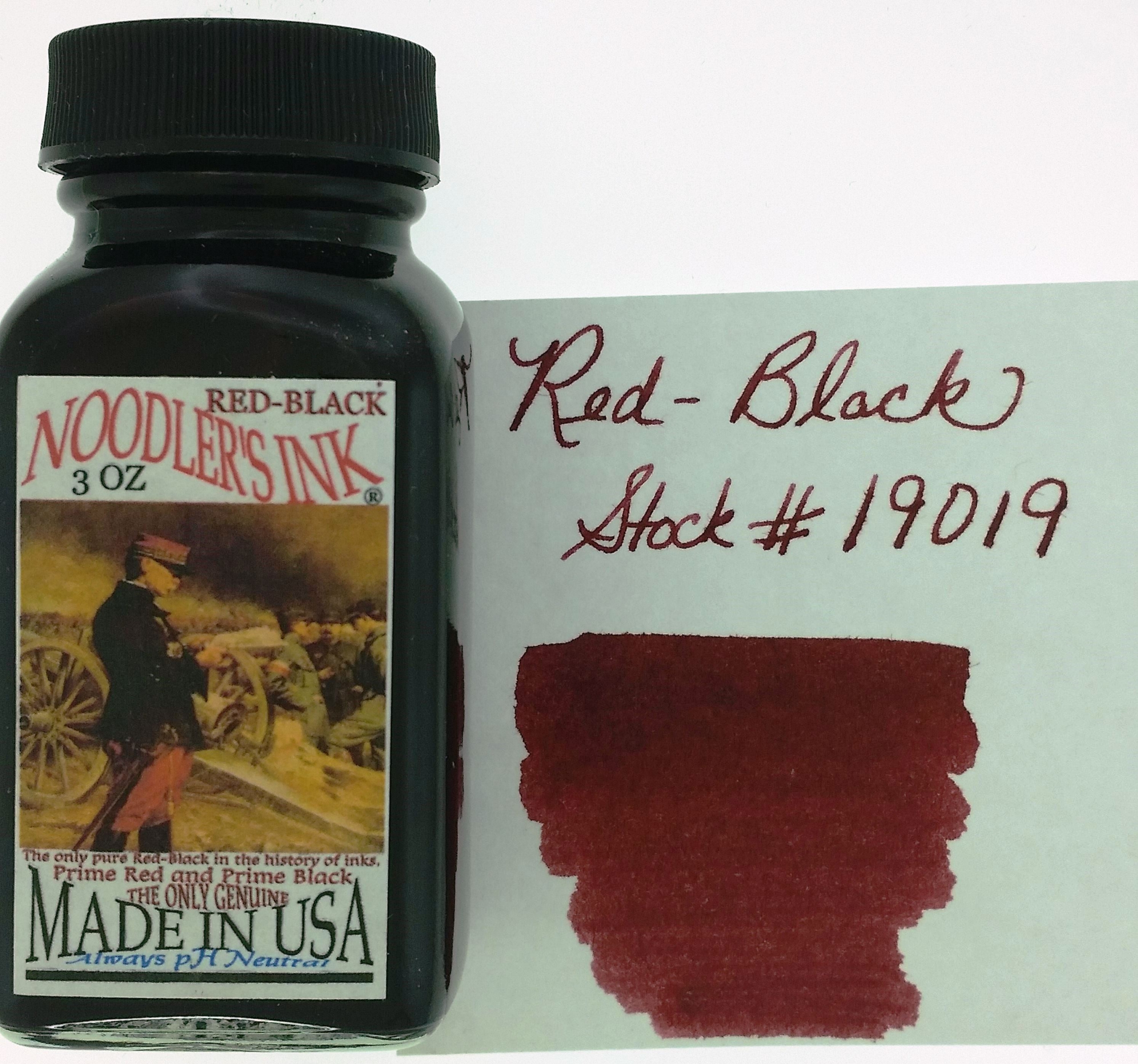 NOODLERS INK RED-BLACK ~ a true red-black ink color