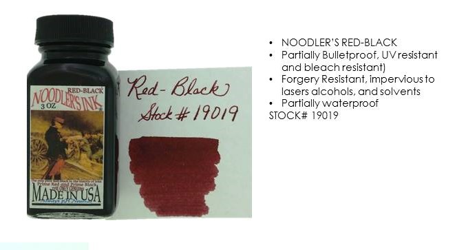 Noodlers Fountain Pen Ink - RED-BLACK