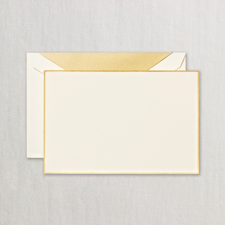 Gold Bordered Ecruwhite Correspondence Card - Pens, Fountain Pens ...