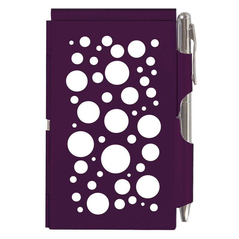 WELLSPRING FLIP NOTE POLKA DOTS PURPLE