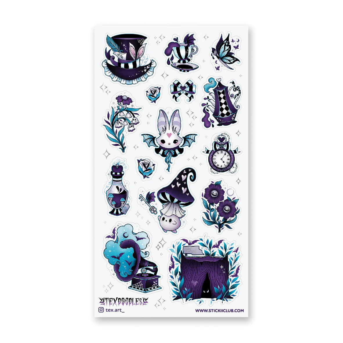 STICKII DARK WONDERLAND STICKER SHEET