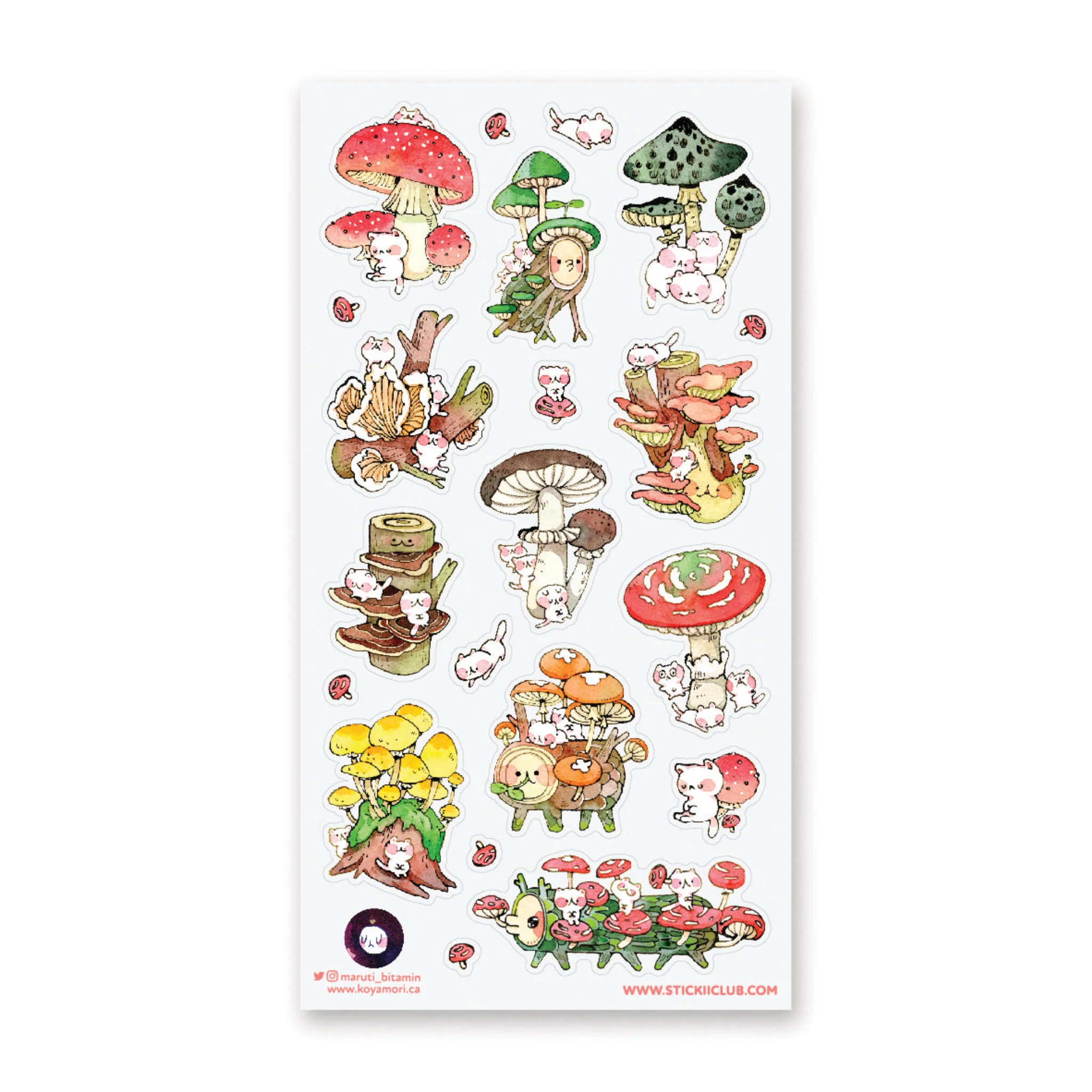 STICKII PURR-FECT SHROOMS STICKER SHEET