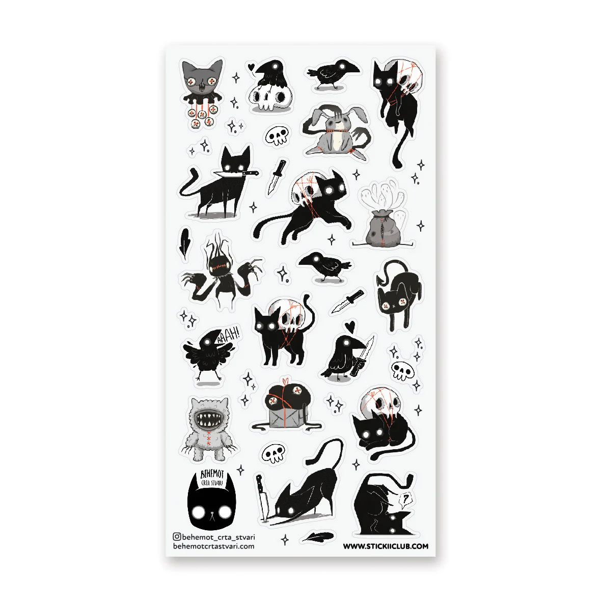 STICKII SPOOKY FELINE STICKER SHEET