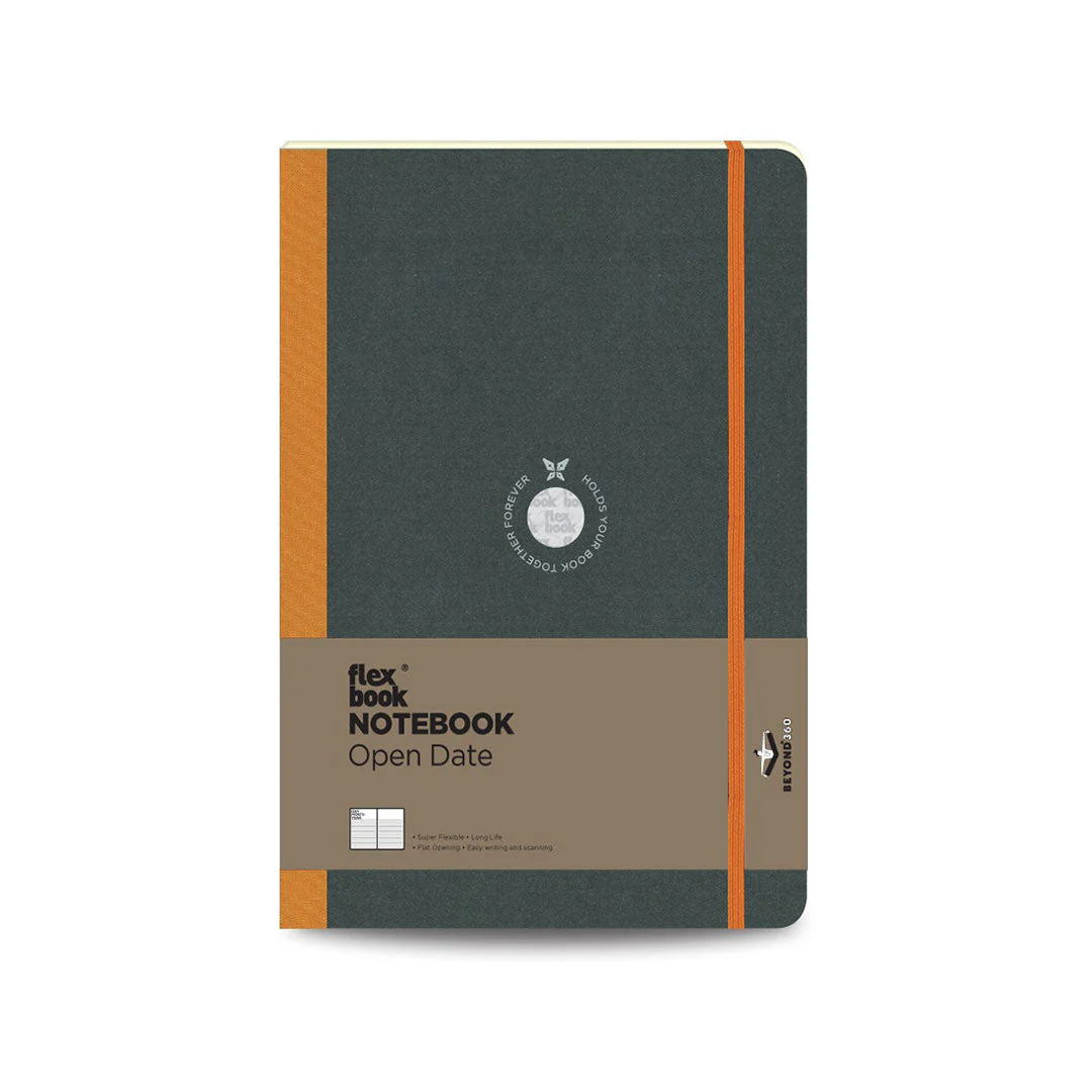 FLEXBOOK OPEN DATE NOTEBOOK ORANGE MEDIUM