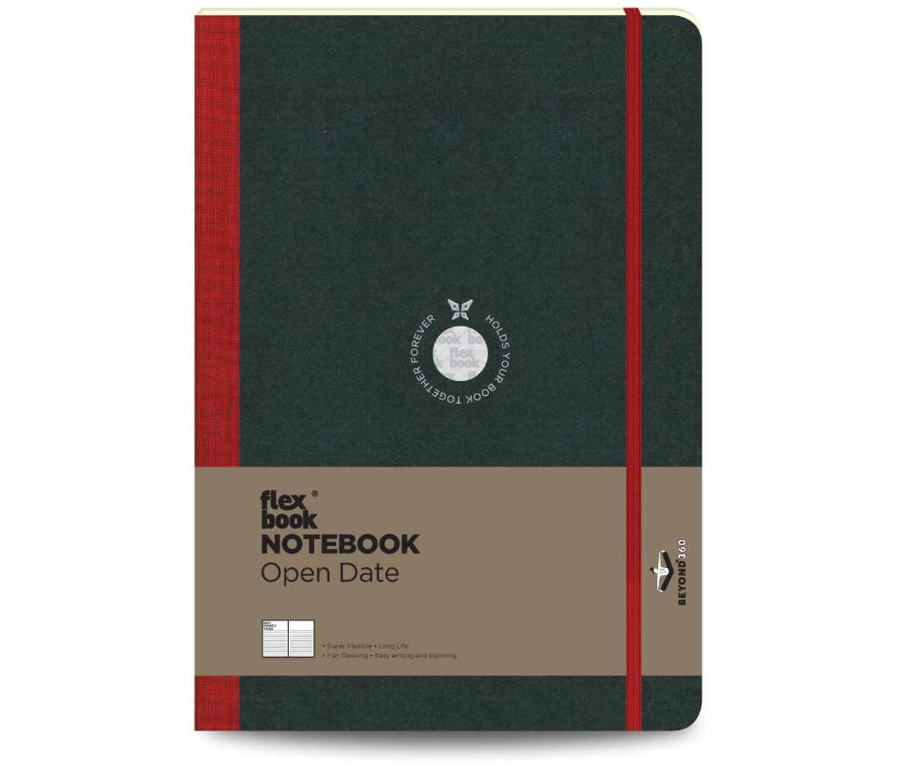 FLEXBOOK OPEN DATE NOTEBOOK RED LARGE