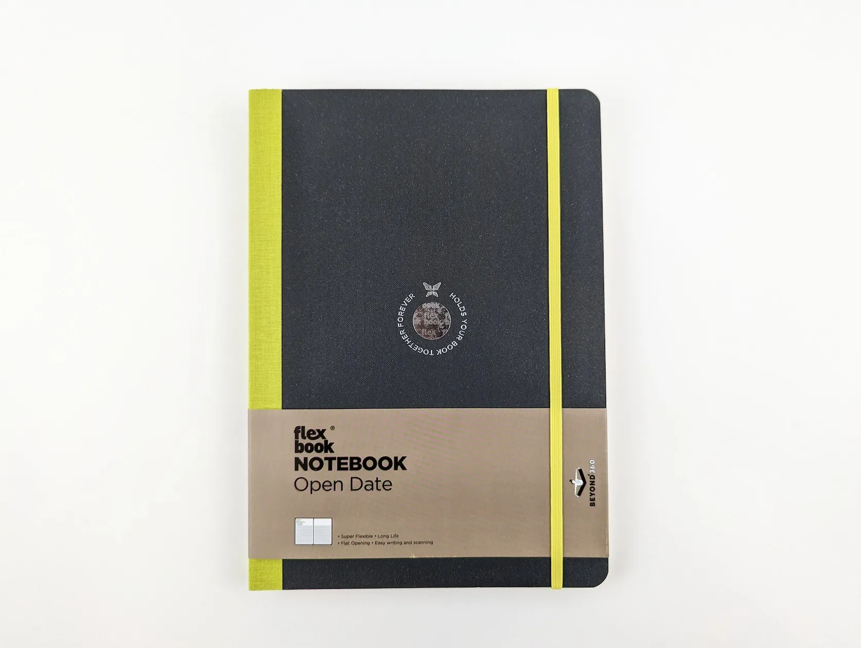 FLEXBOOK OPEN DATE NOTEBOOK LIGHT GREEN LARGE