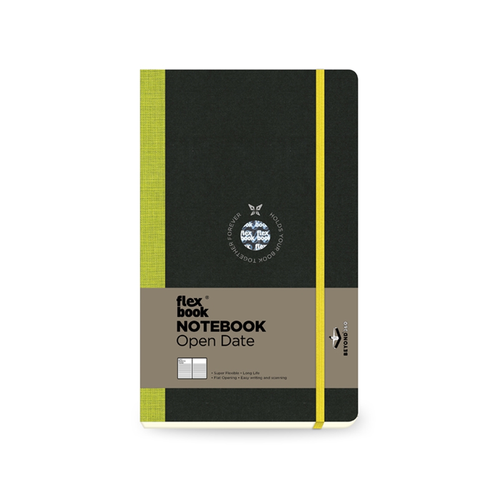 FLEXBOOK OPEN DATE NOTEBOOK LIGHT GREEN MEDIUM