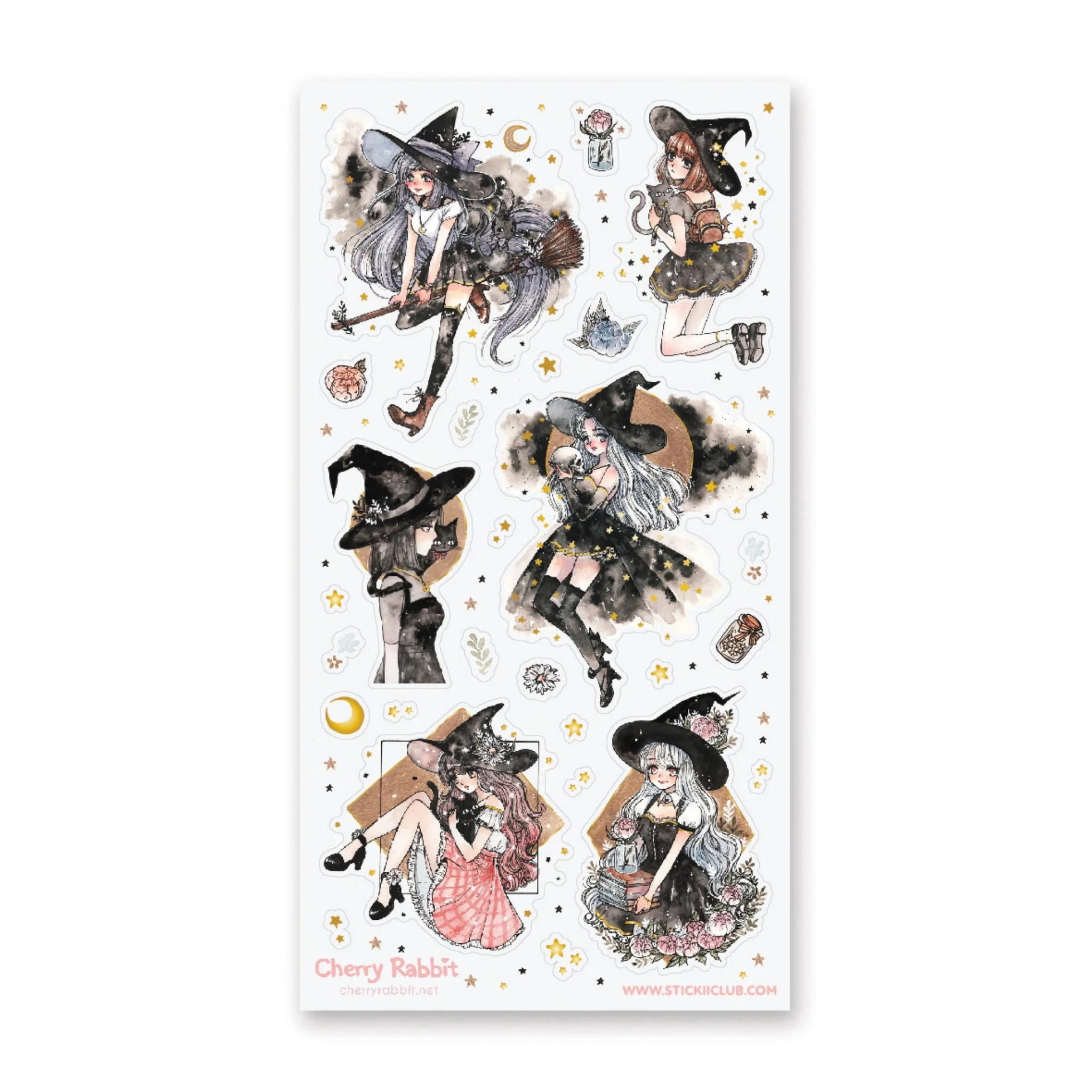 STICKII DARLING WITCHES STICKER SHEET