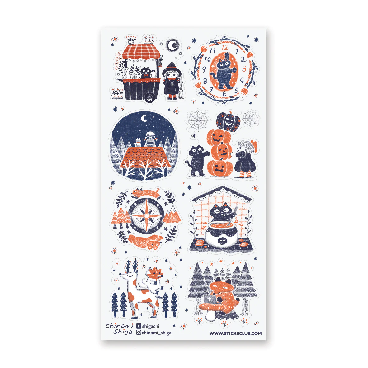 STICKII WOODLAND HALLOWEEN STICKER SHEET