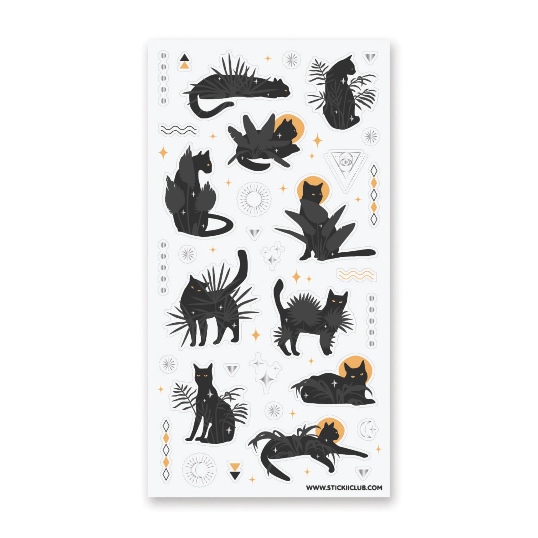 STICKII BELOVED BLACK CATS STICKER SHEET