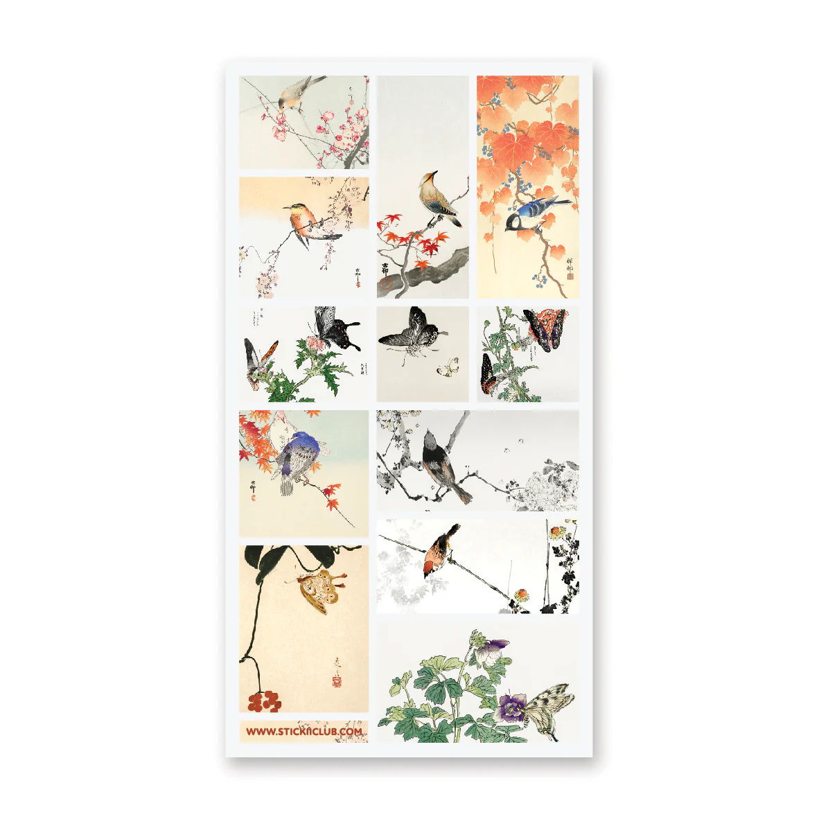 STICKII JAPANESE NATURE PRINTS STICKER SHEET