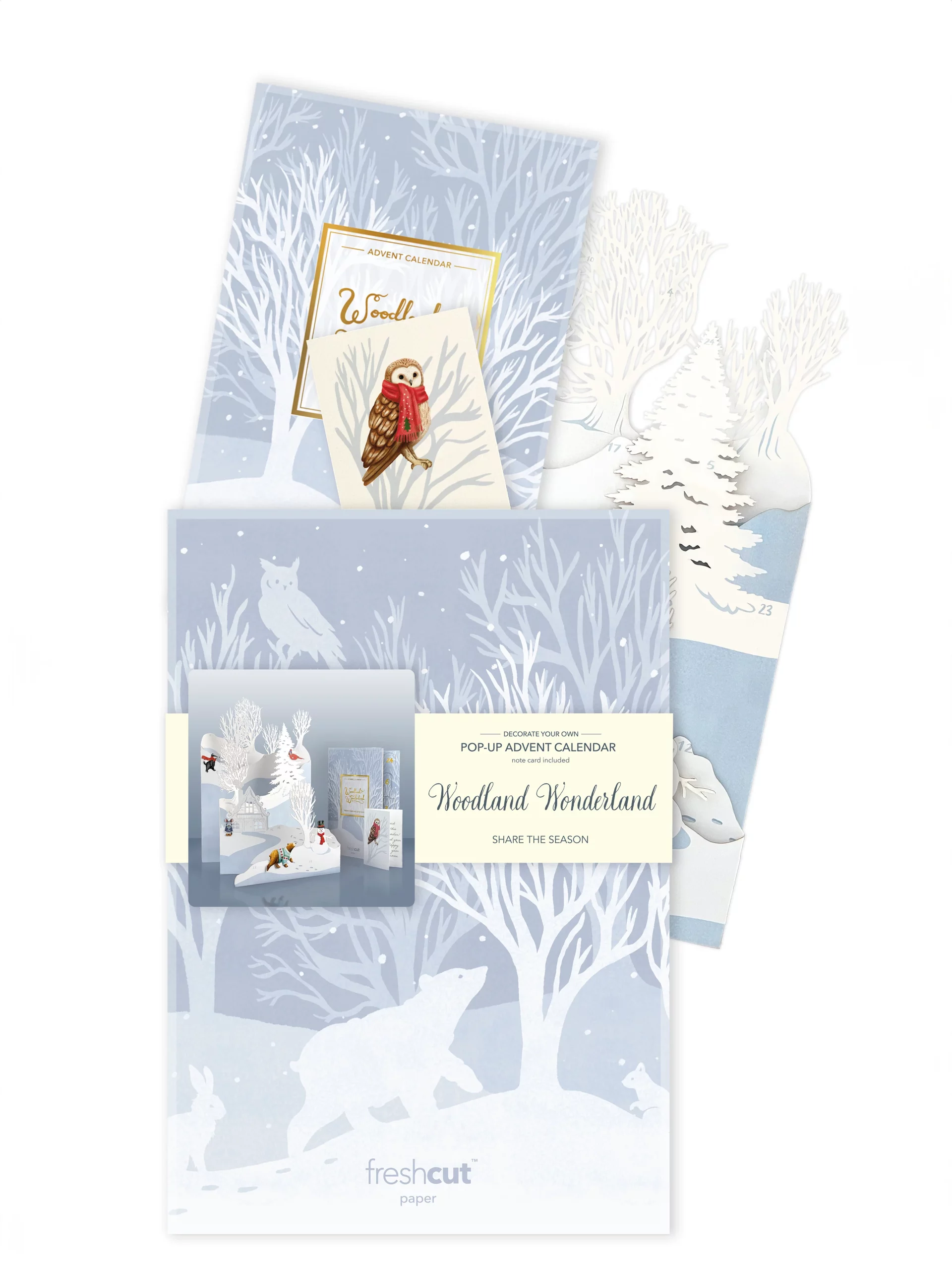 FRESHCUT PAPER WOODLAND WONDERLAND ADVENT CALENDAR