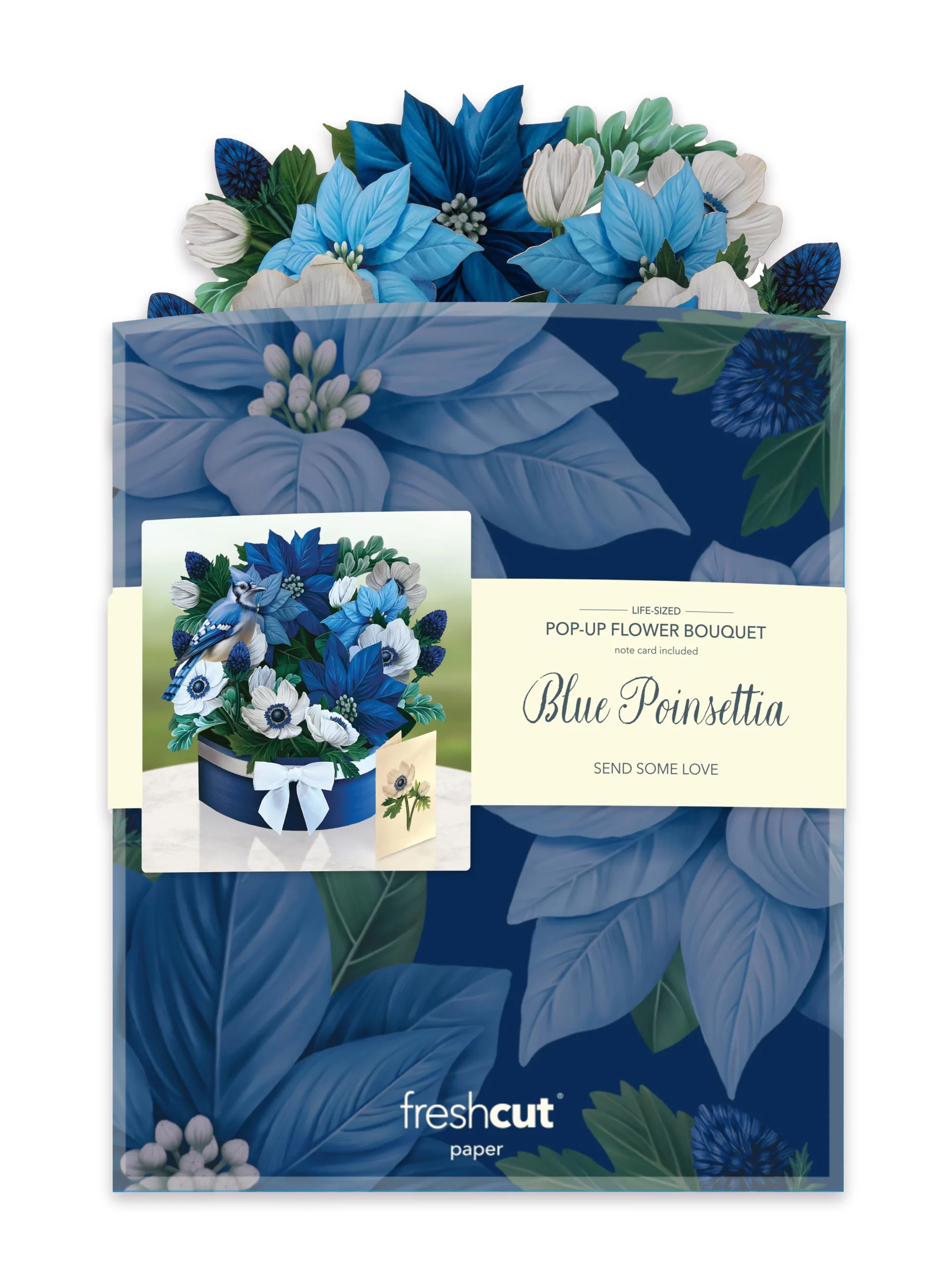 FRESHCUT PAPER BLUE POINSETTIA