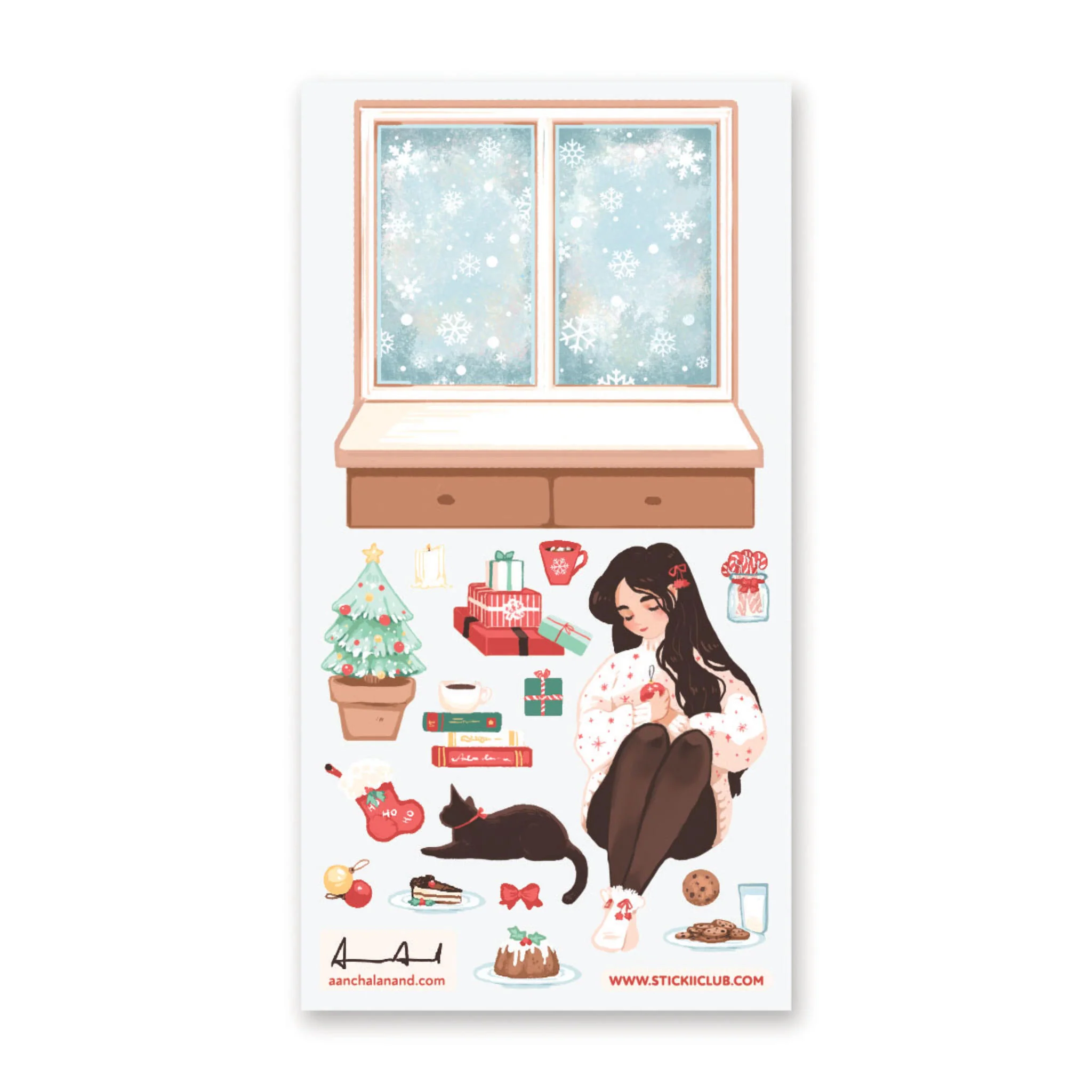 STICKII SNOWY WINDOW SCENE STICKER SHEET