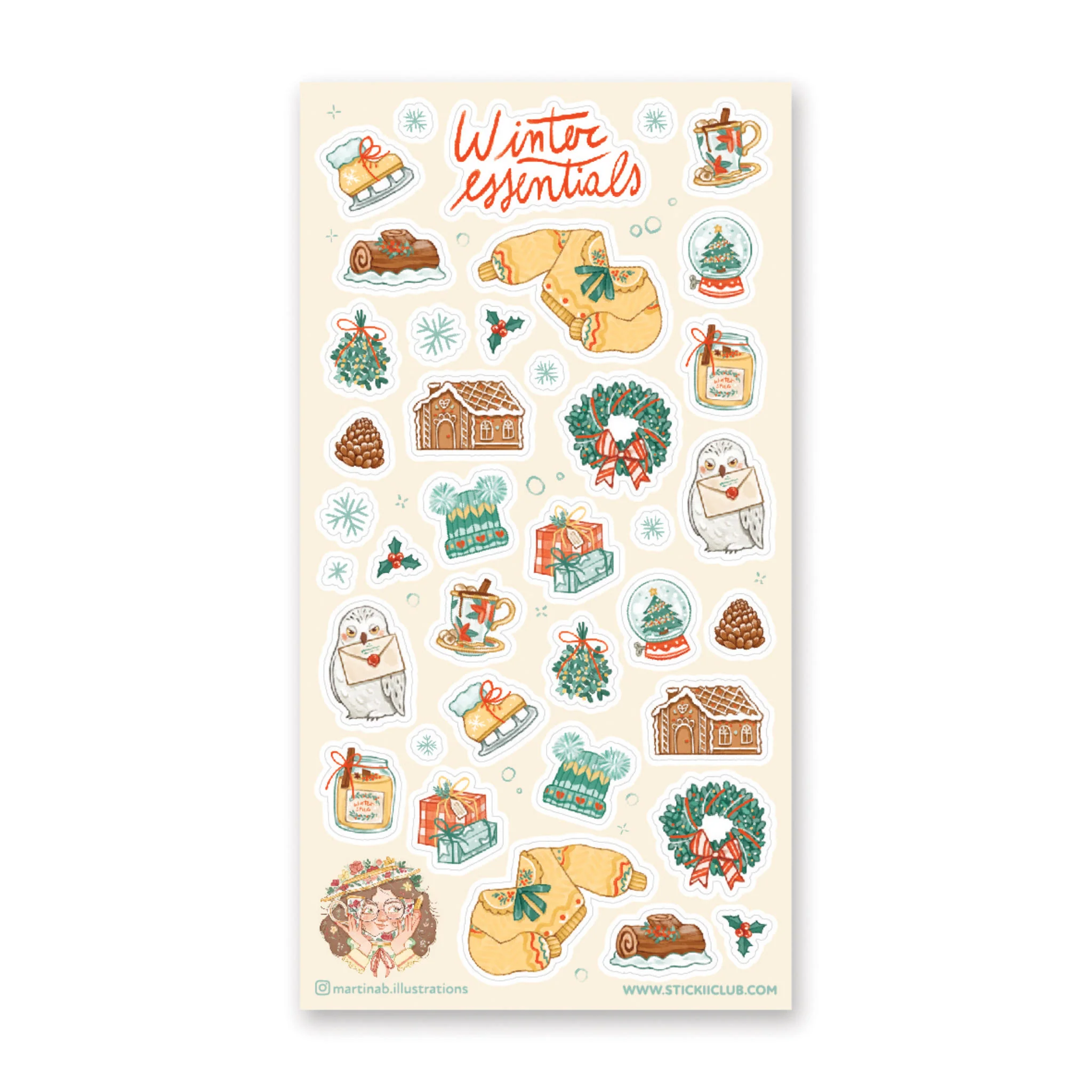 STICKII WINTER ESSENTIALS STICKER SHEET