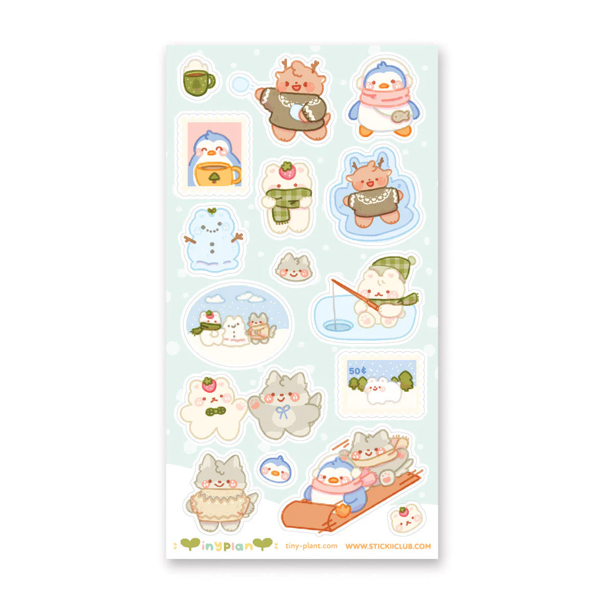 STICKII SNOWY AFTERNOON FUN STICKER SHEET