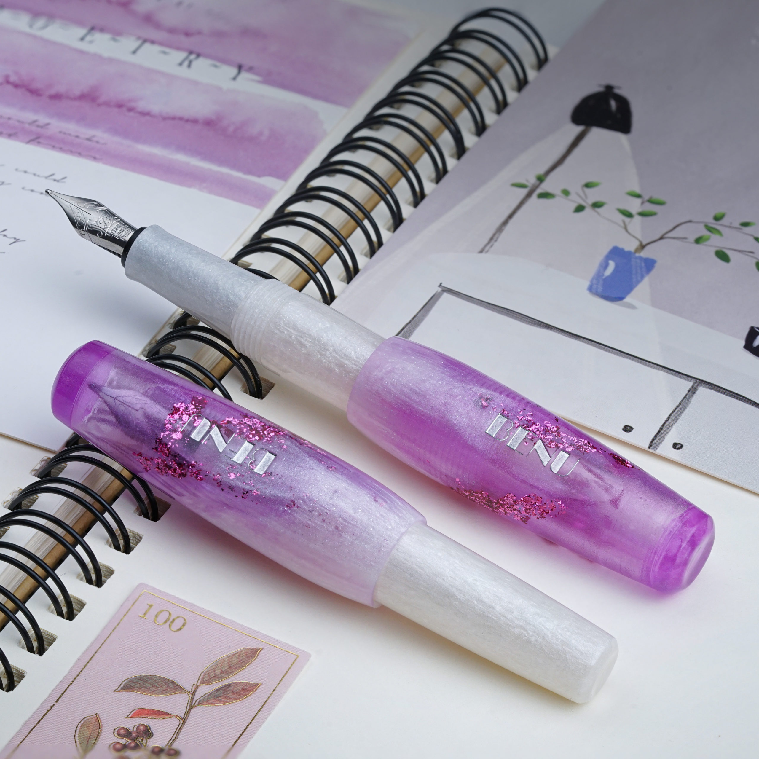 BENU PIXIE ICY VIOLET FOUNTAIN PEN