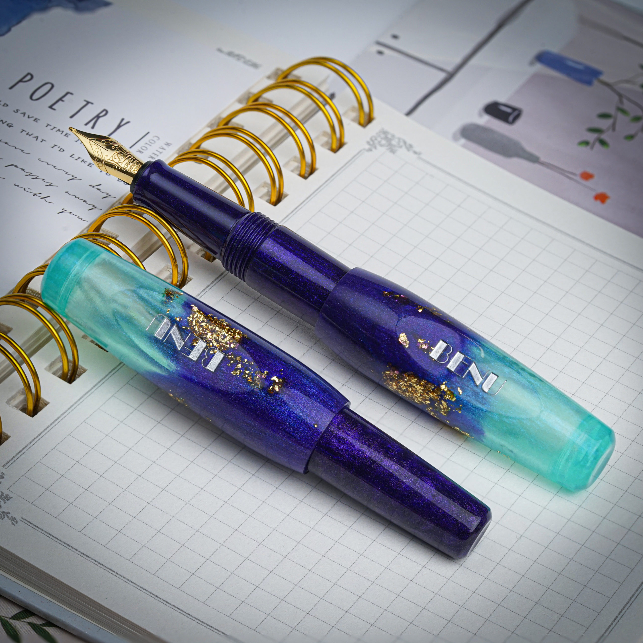 BENU PIXIE TWILIGHT LAGOON FOUNTAIN PEN